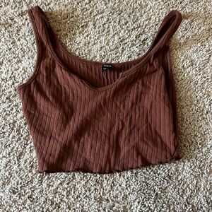 SHEIN brown crop top